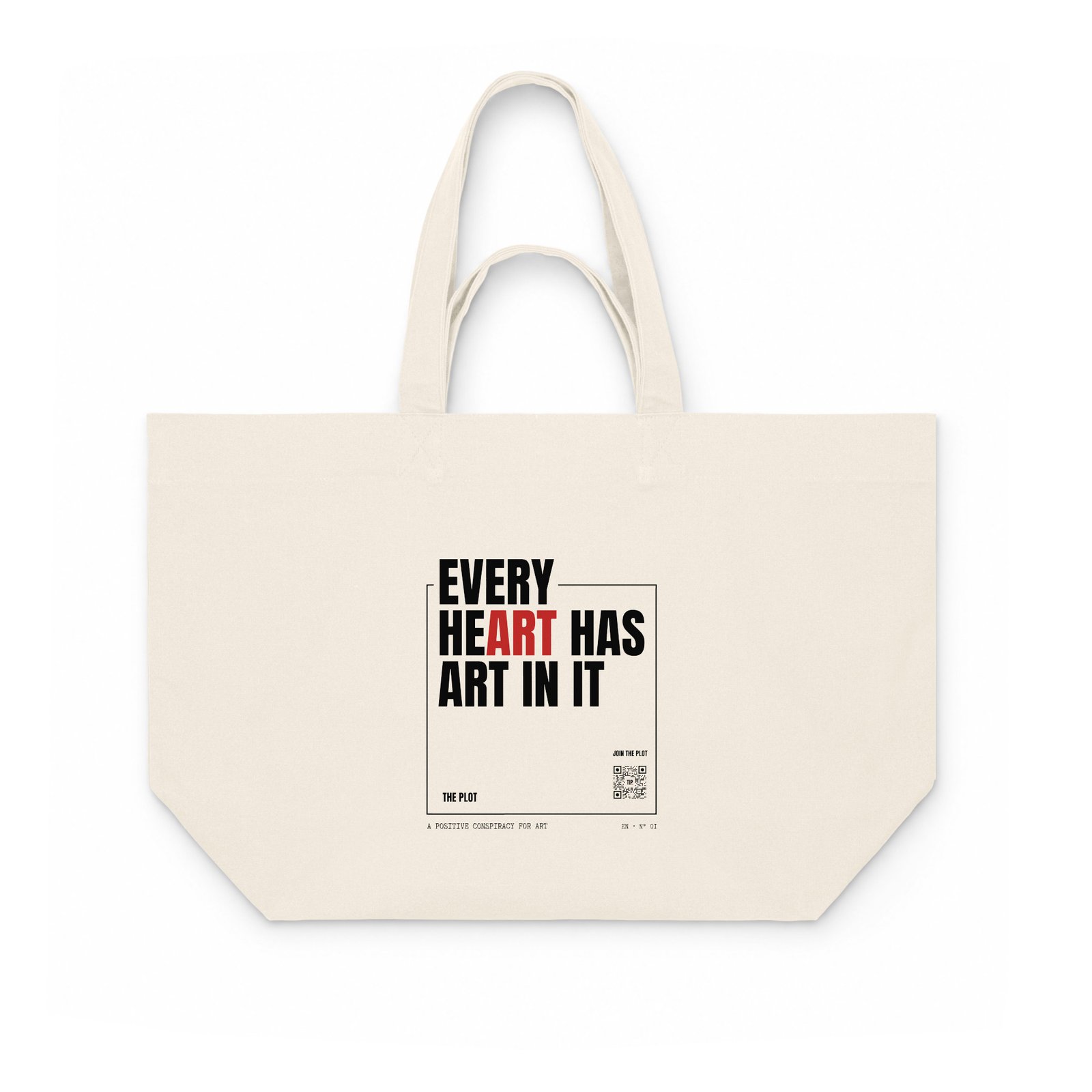 Every Heart Has Art in It | Shopping Bag – Natural