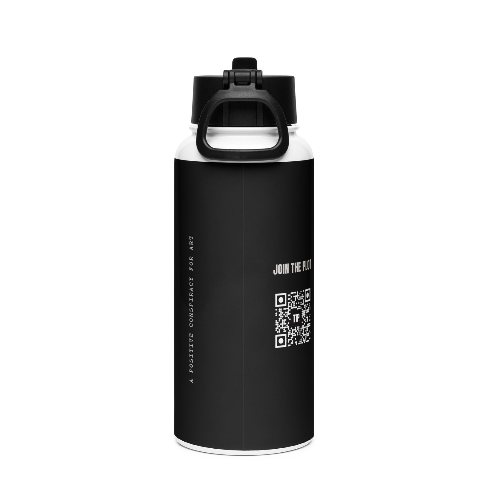Kunst braucht keine Erlaubnis. Nur Augen. | Water Bottle – Black - Imagen 2