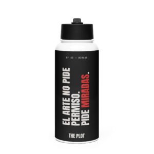 El arte no pide permiso. Pide miradas. | Water Bottle – Black
