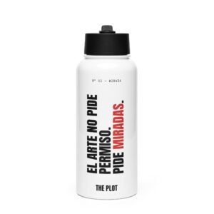 El arte no pide permiso. Pide miradas. | Water Bottle – White